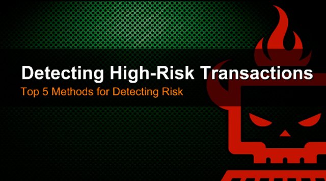 Detecting high-risk transactions: Top 5 methods for detecting risk. Webinar en inglés de 1 hora. 